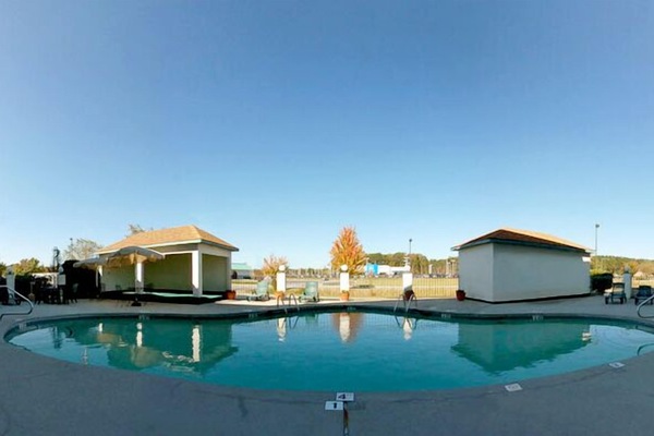 Seasonal outdoor pool, open 10 AM to 9 PM, sun loungers