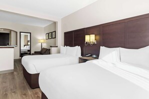 Suite, 2 Double Beds, Non Smoking | Iron/ironing board, free WiFi, bed sheets