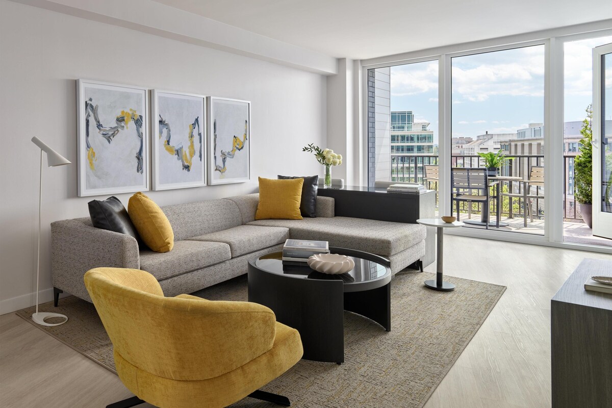 Suite, 1 King Bed, Kitchen | Living area | 52-inch flat-screen TV with digital channels, TV