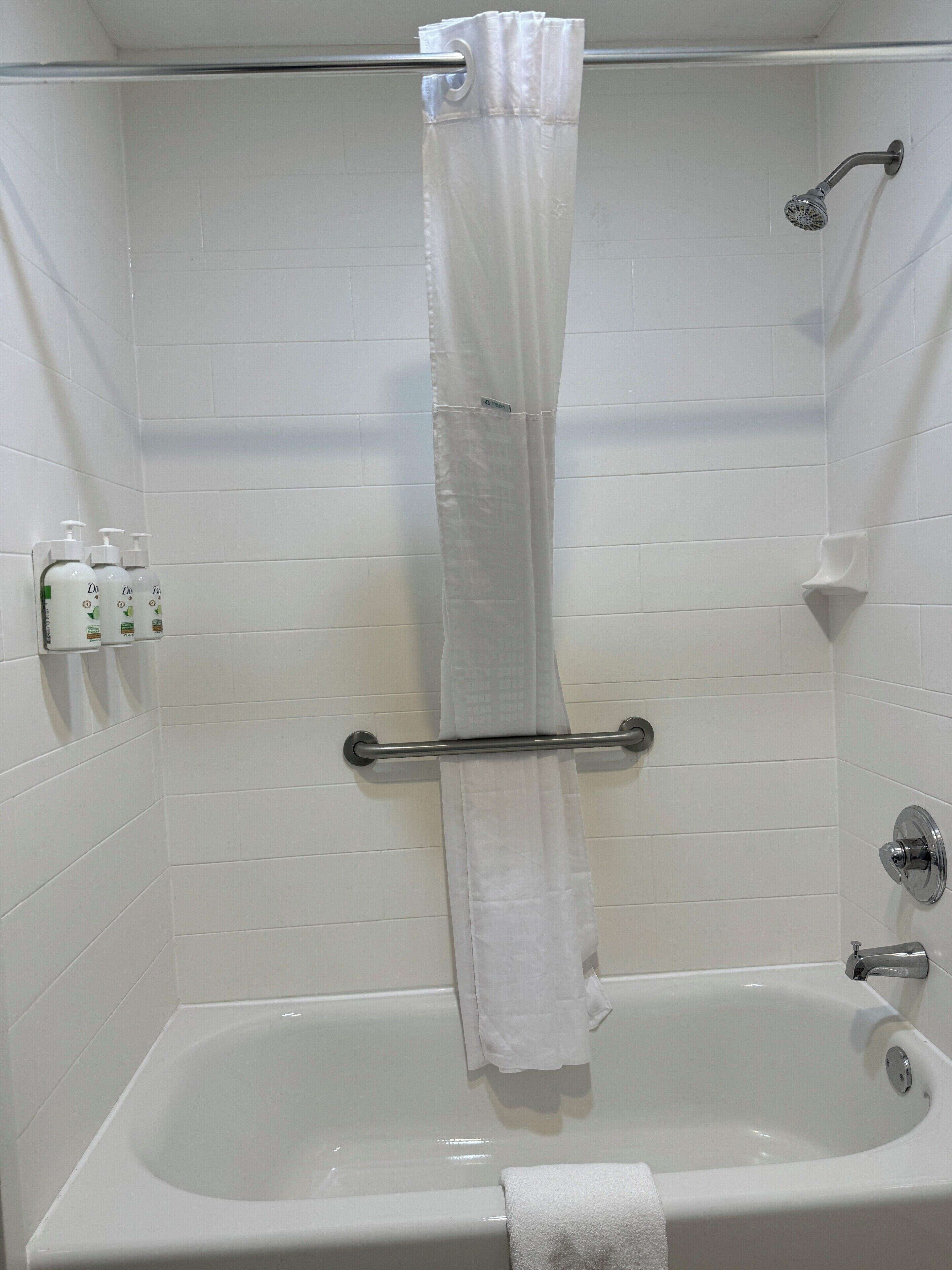 premium bedding, pillow-top beds, desk, blackout curtains