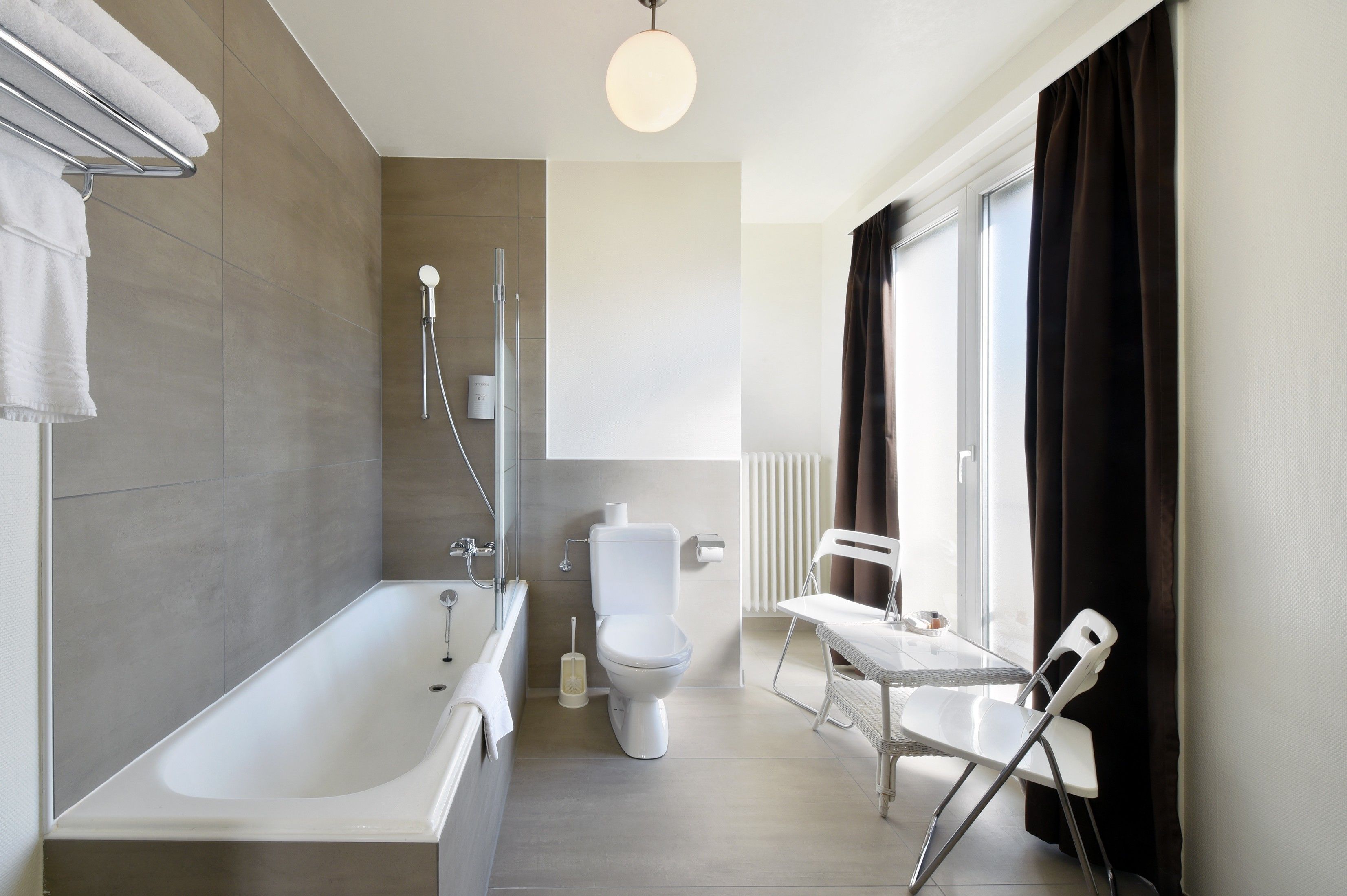 double room, lake view | bathroom | hair dryer, towels