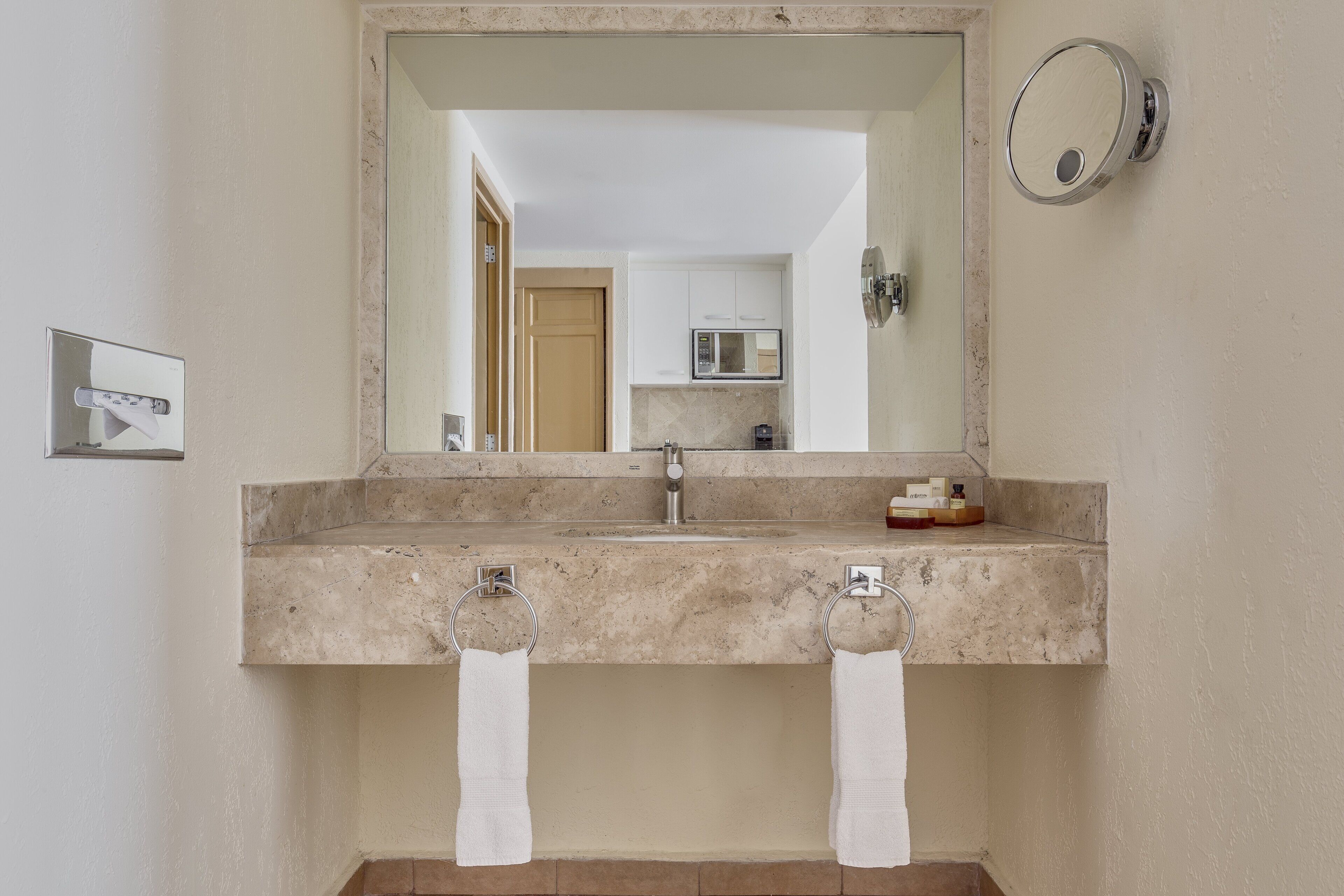 deluxe villa | bathroom | eco-friendly toiletries, hair dryer, towels, soap