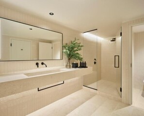 1 bedroom, hypo-allergenic bedding, desk, laptop workspace