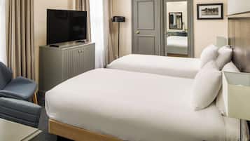 Room, 2 Twin Beds, River View | In-room safe, desk, blackout drapes, iron/ironing board