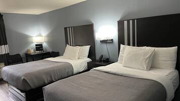 Standard Double Room, 2 Double Beds, Non Smoking | Blackout drapes, iron/ironing board, rollaway beds, free WiFi