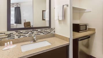 Free toiletries, hair dryer, towels