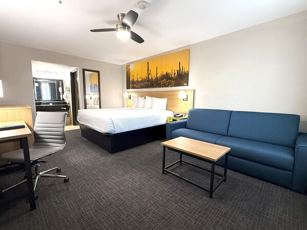 Deluxe Room, 1 King Bed with Sofa bed, Non Smoking | Desk, laptop workspace, blackout drapes, iron/ironing board