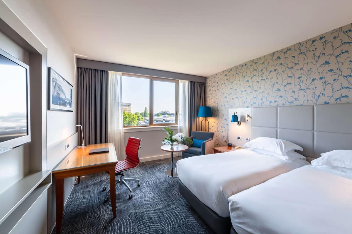 Premium bedding, pillowtop beds, in-room safe, desk