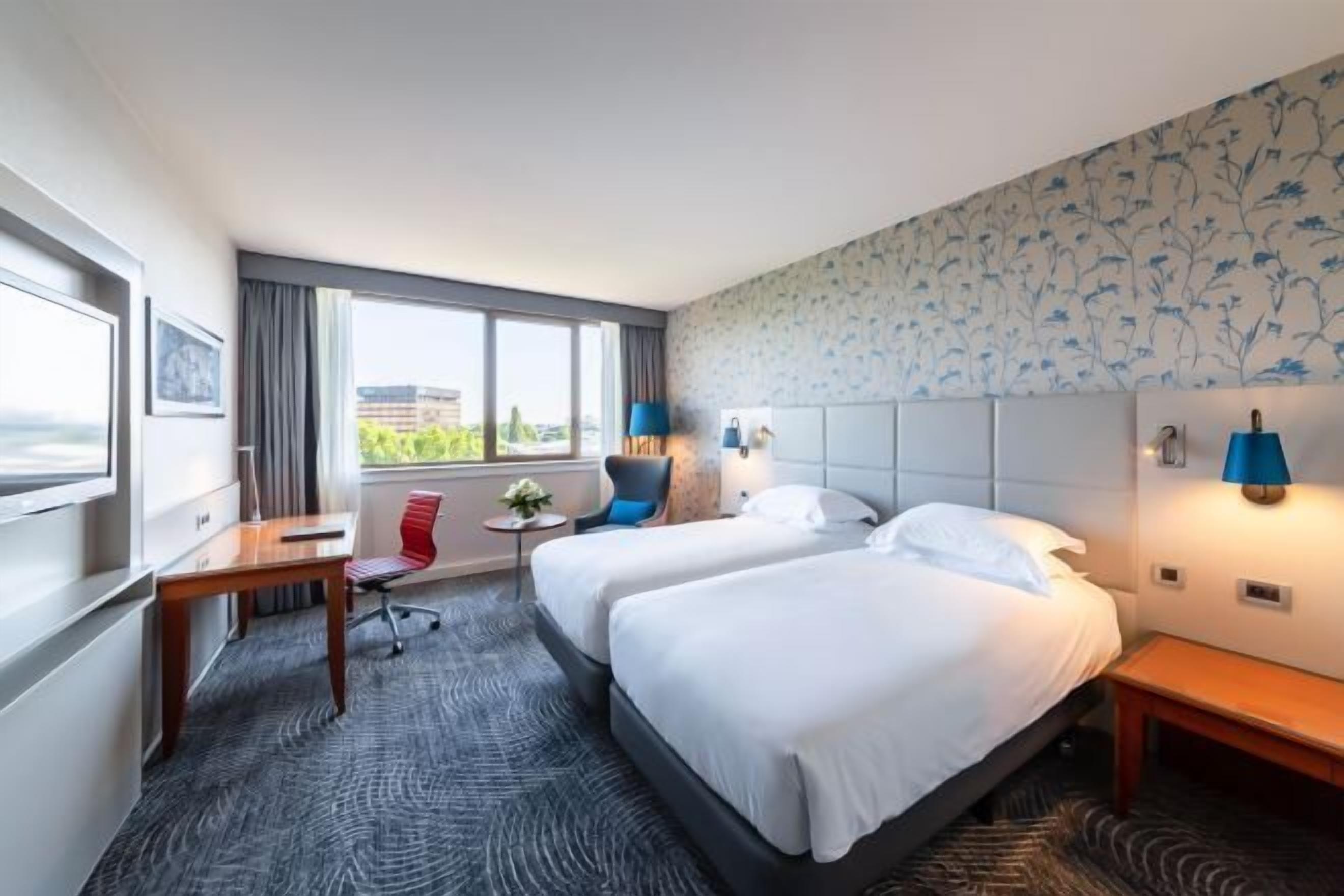 Premium bedding, pillow-top beds, in-room safe, laptop workspace