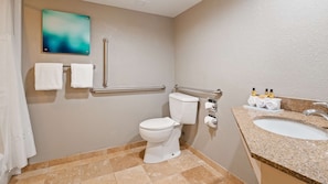 Standard Room, 1 King Bed, Accessible, Refrigerator & Microwave (Refrigerator & Microwave) | Bathroom