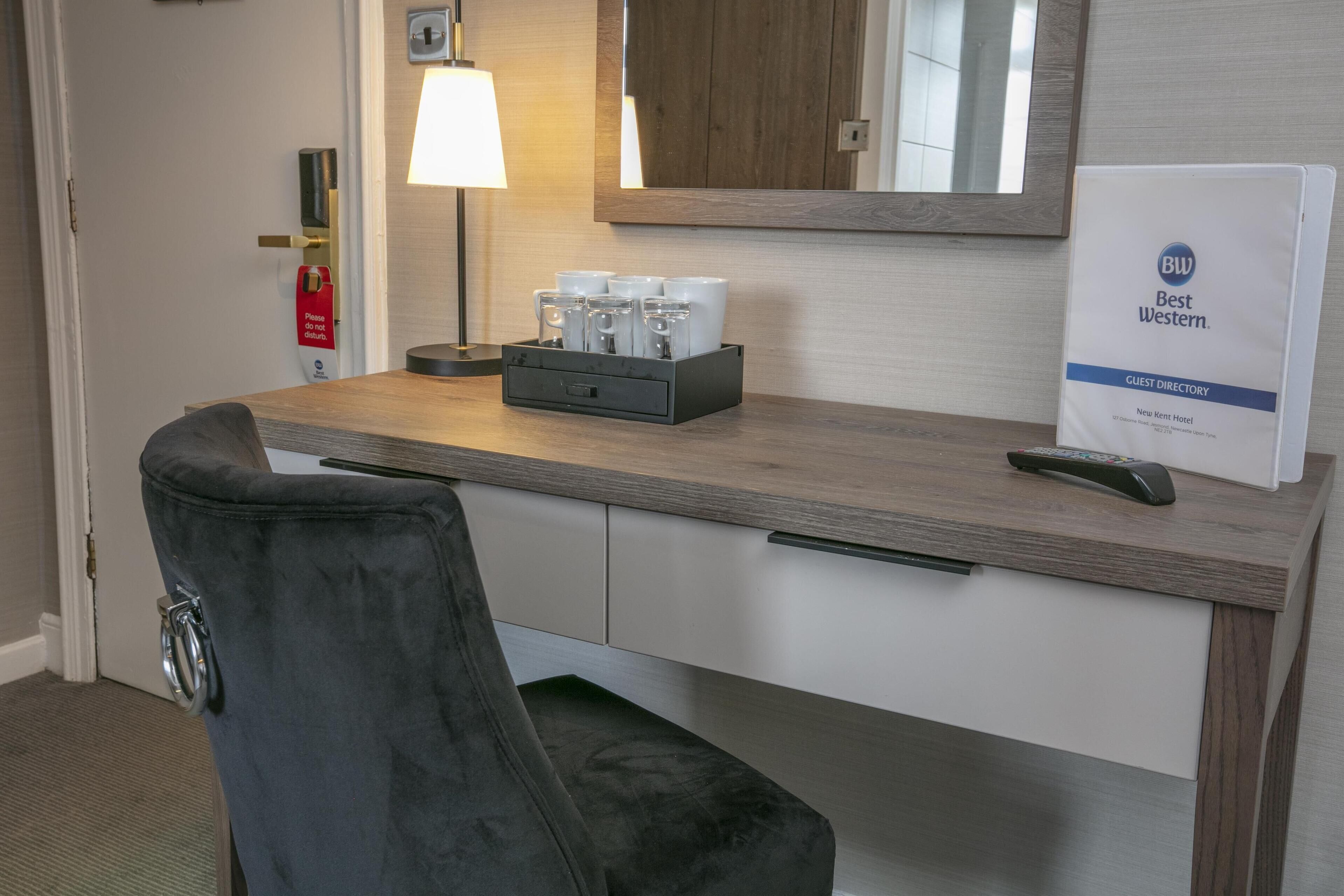 in-room safe, desk, blackout curtains, iron/ironing board