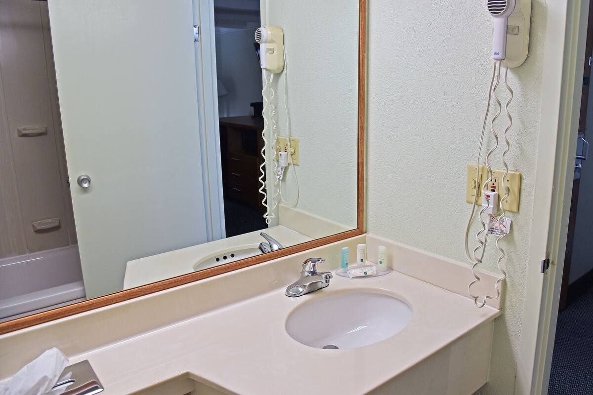 standard room, 1 queen bed, non smoking | bathroom | combined shower/bathtub, free toiletries, hair dryer, towels