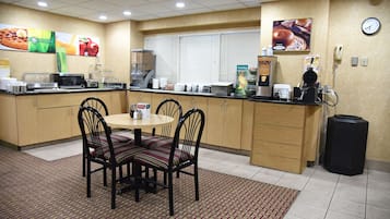 Free daily buffet breakfast