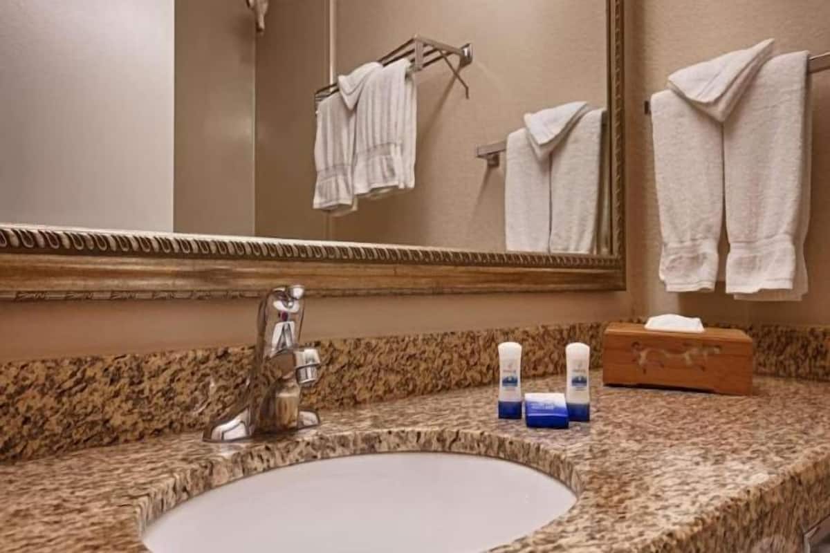 Free toiletries, hair dryer, towels