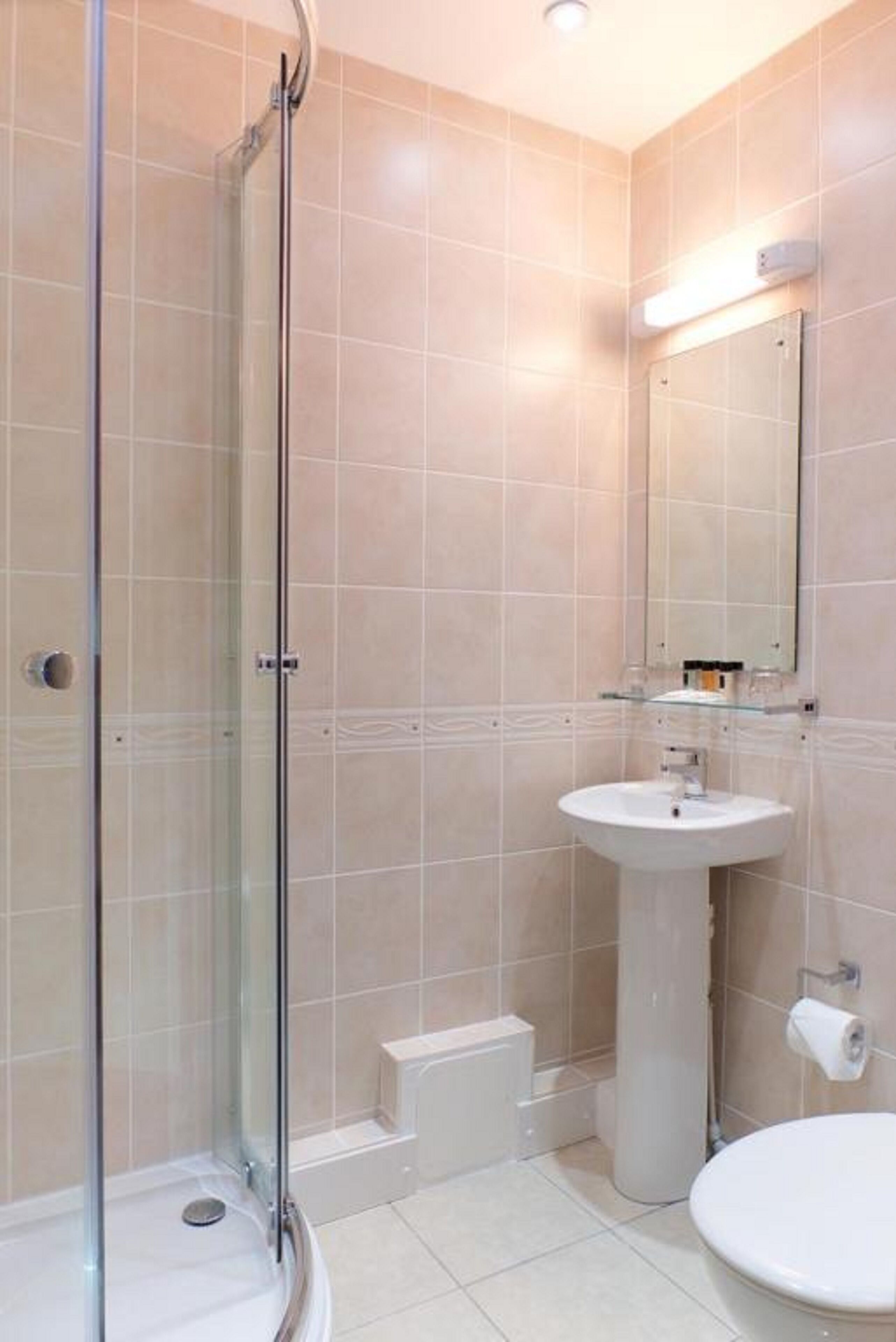 Free toiletries, hair dryer, towels