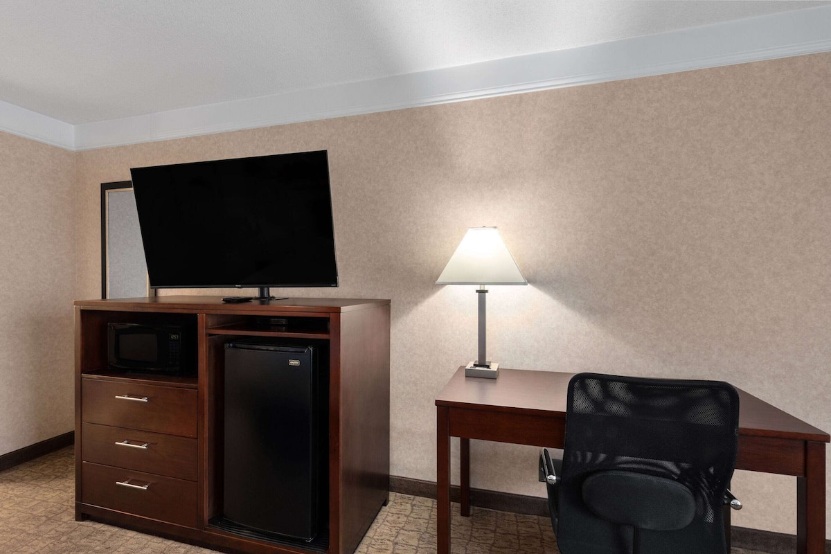 deluxe room, 1 king bed, non smoking | desk, blackout curtains, iron/ironing board, free cots/infant beds