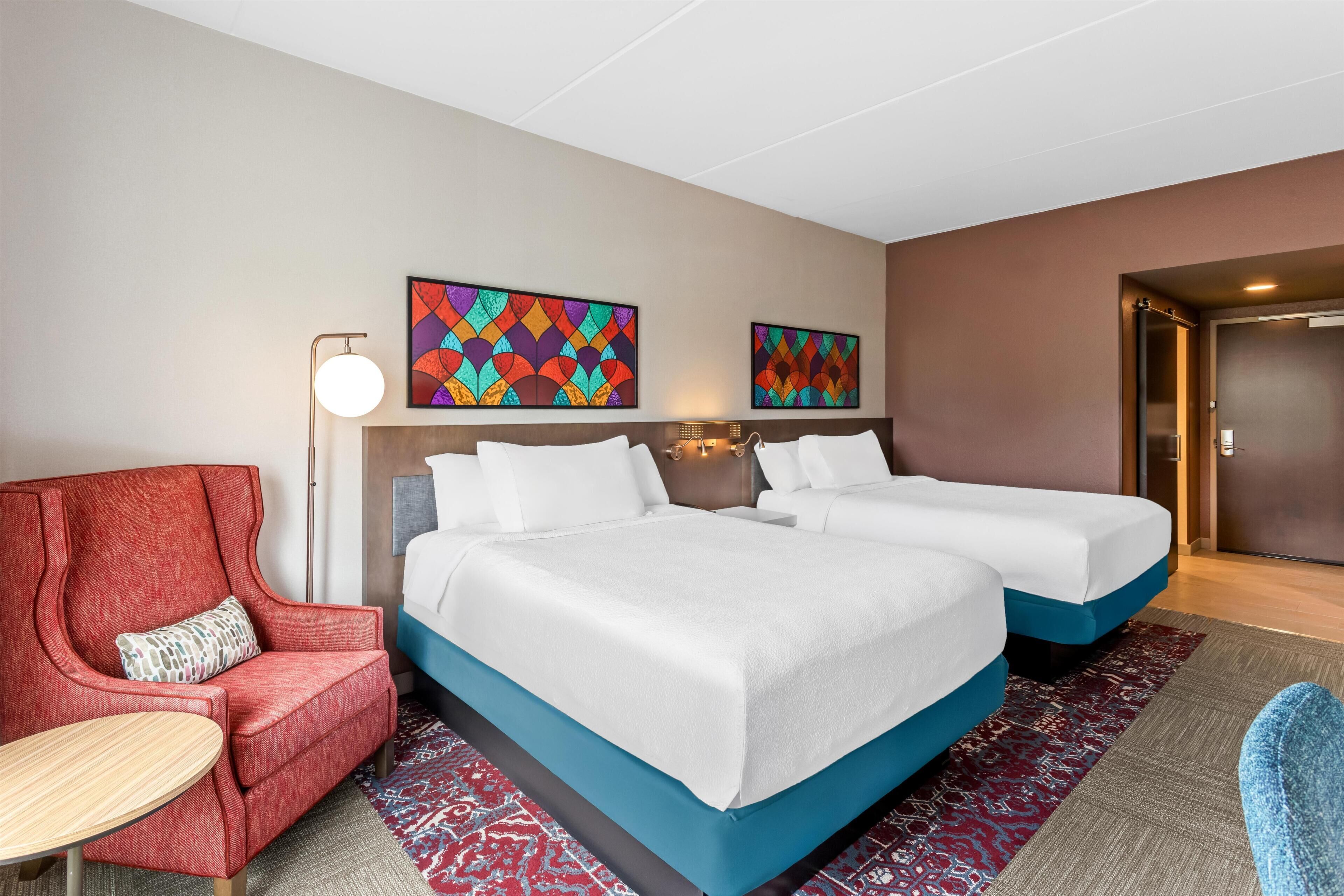 Room, 2 Queen Beds, Non Smoking (Drinks & Snacks) | Premium bedding, in-room safe, blackout drapes, iron/ironing board
