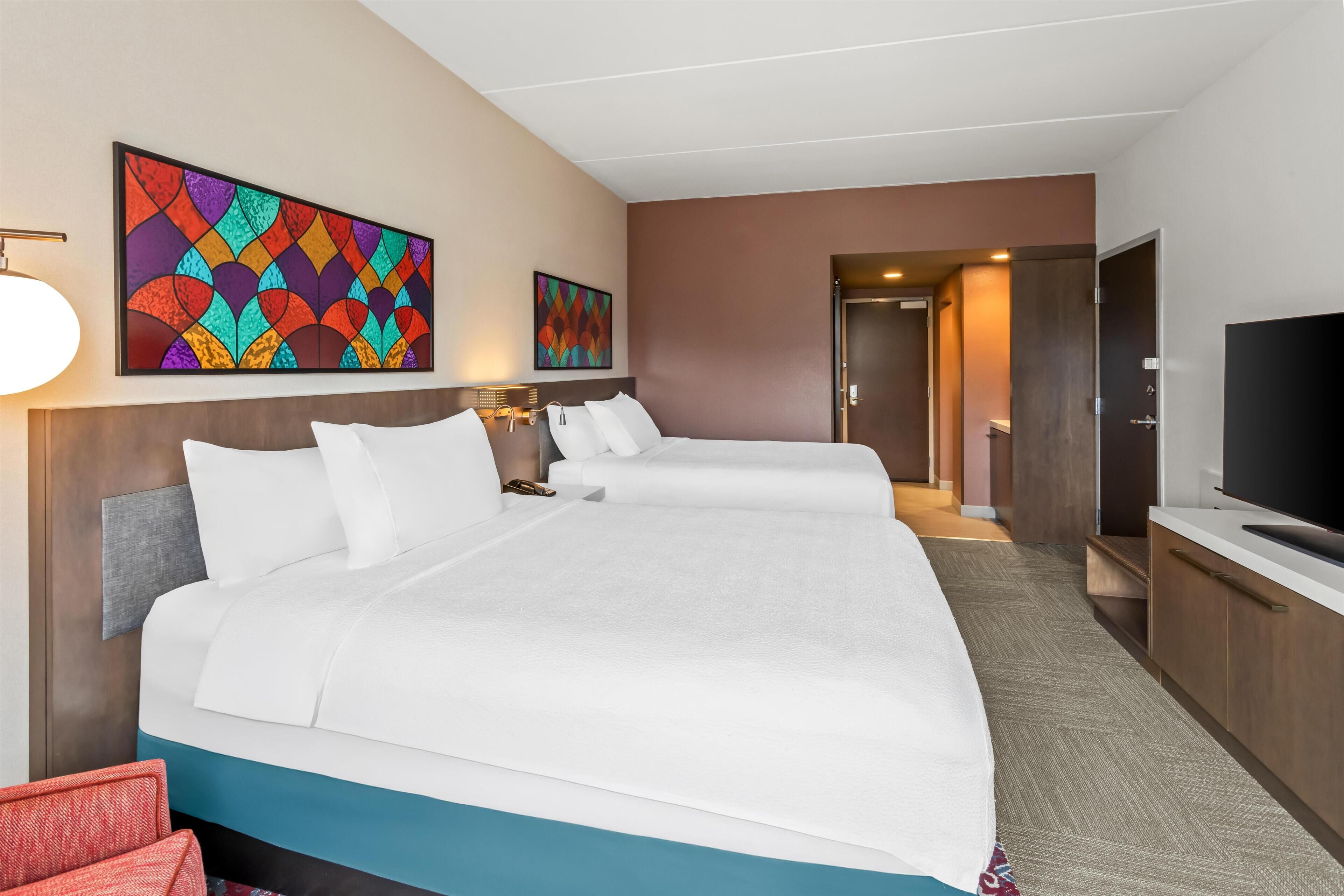 Room, 2 Queen Beds | Premium bedding, in-room safe, blackout drapes, iron/ironing board