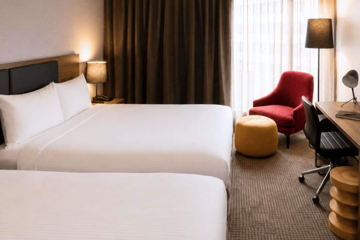 Deluxe Room, 2 Queen Beds | Minibar, in-room safe, desk, blackout curtains