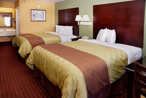 룸, 퀸사이즈침대 2개 | 욕실 | 샤워 시설, 레인폴 샤워기, 헤어드라이어