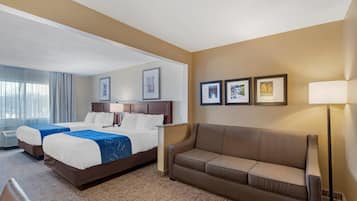 In-room safe, desk, laptop workspace, iron/ironing board