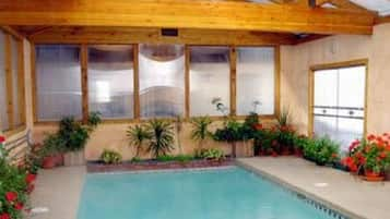 Indoor pool, pool loungers