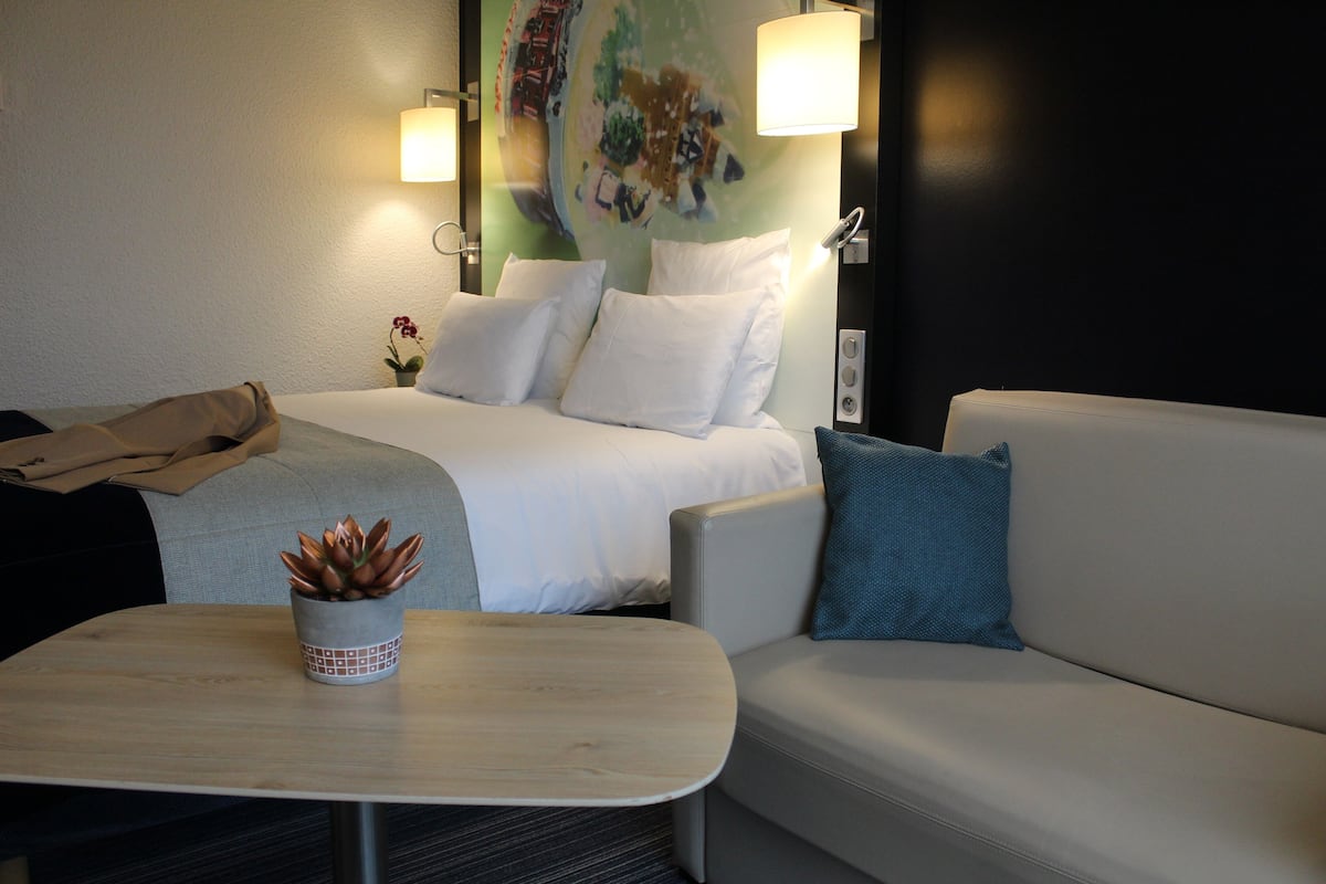 standard double room, 1 double bed with sofa bed | minibar, in-room safe, laptop workspace, blackout curtains