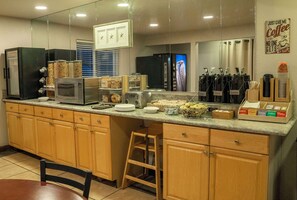 Free daily self-serve breakfast
