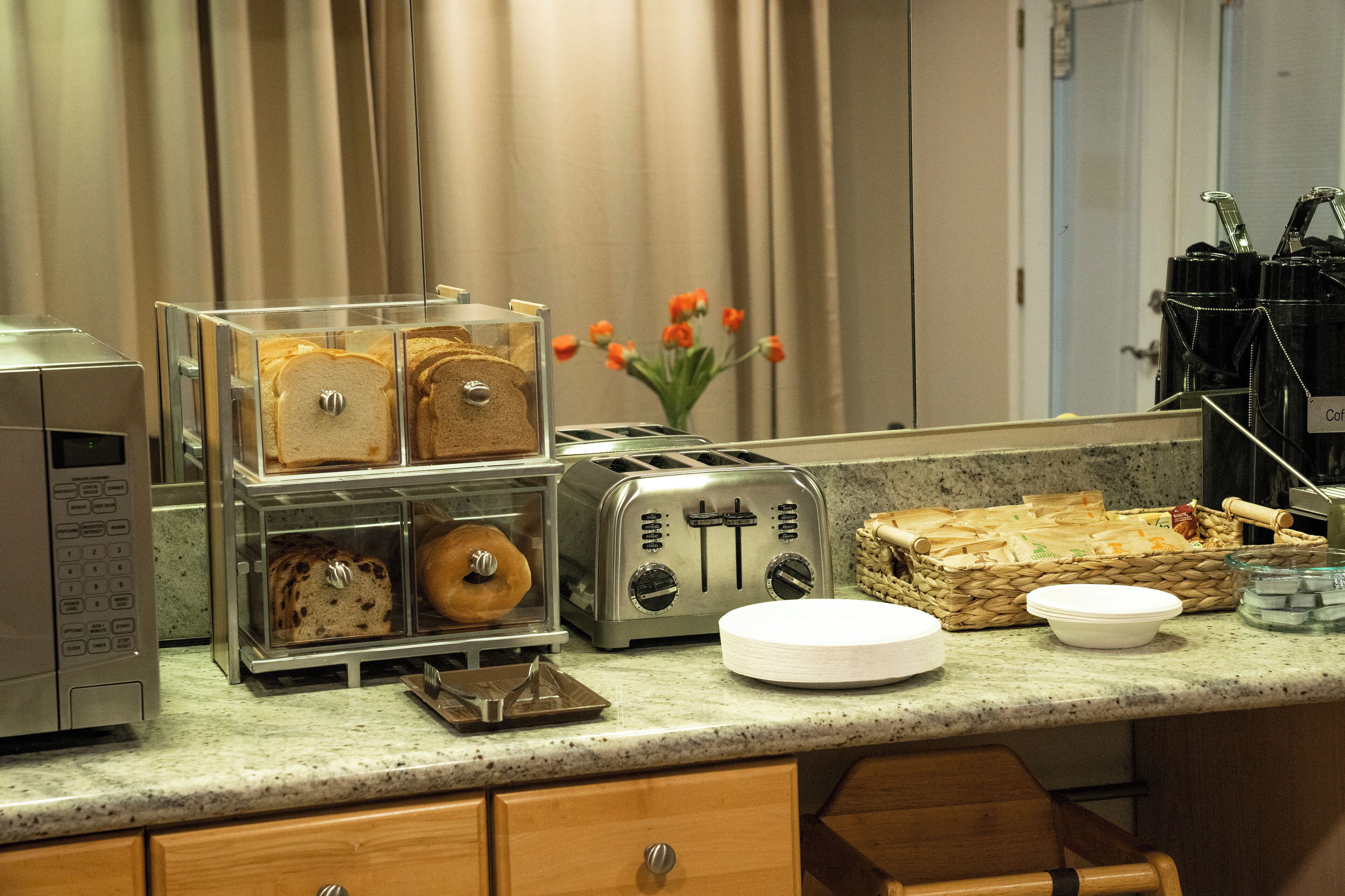 free daily self-service breakfast