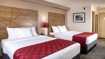 Desk, blackout curtains, iron/ironing board, free cots/infant beds