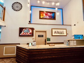 Welcome to our reception area, where friendly staff are available to assist with your stay.