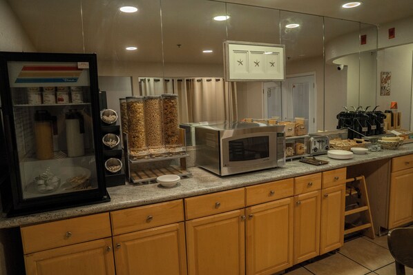 Free daily self-service breakfast 