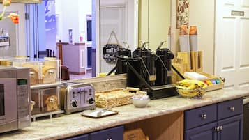 Free daily self-service breakfast