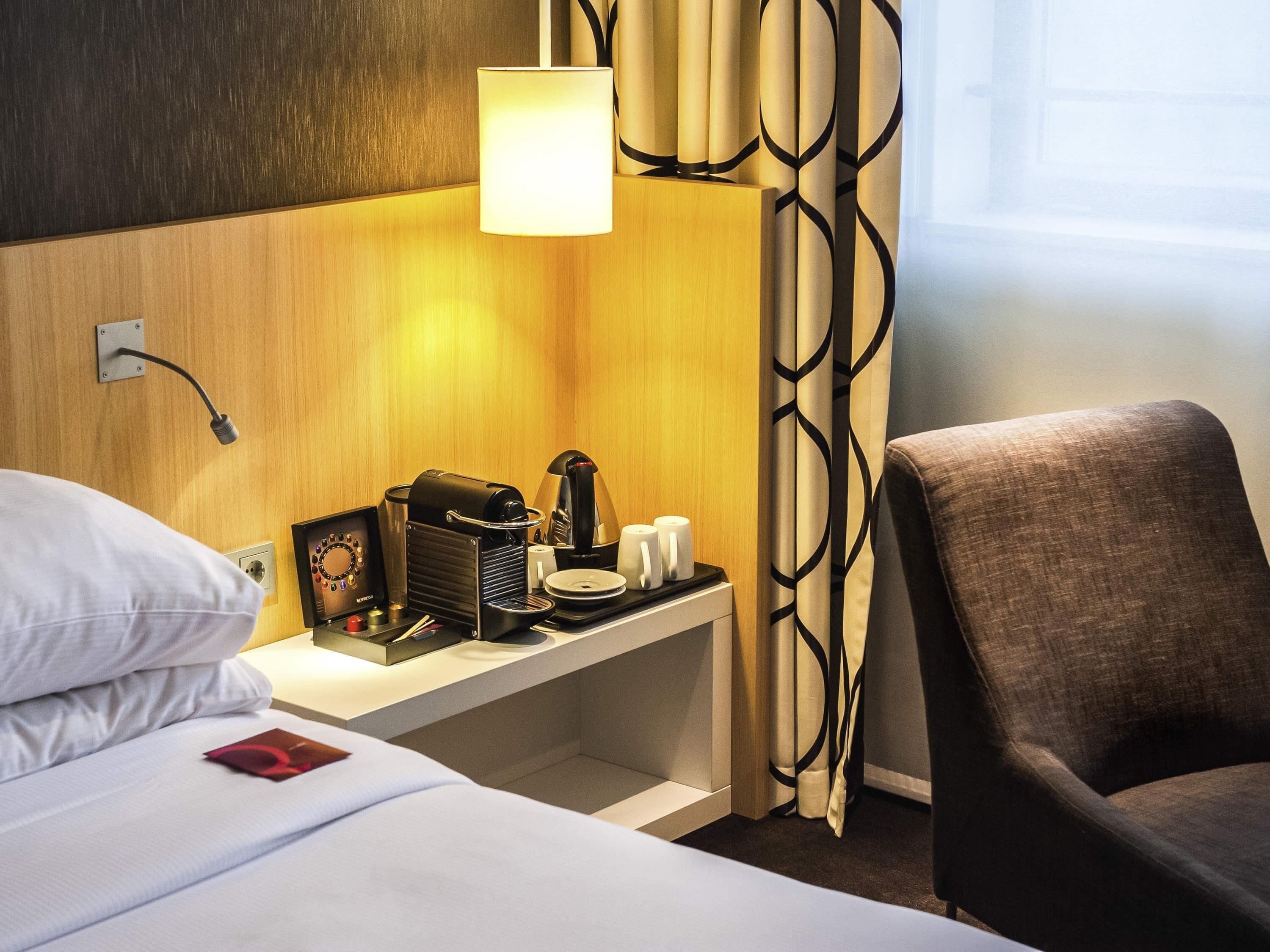 In-room safe, desk, laptop workspace, blackout drapes