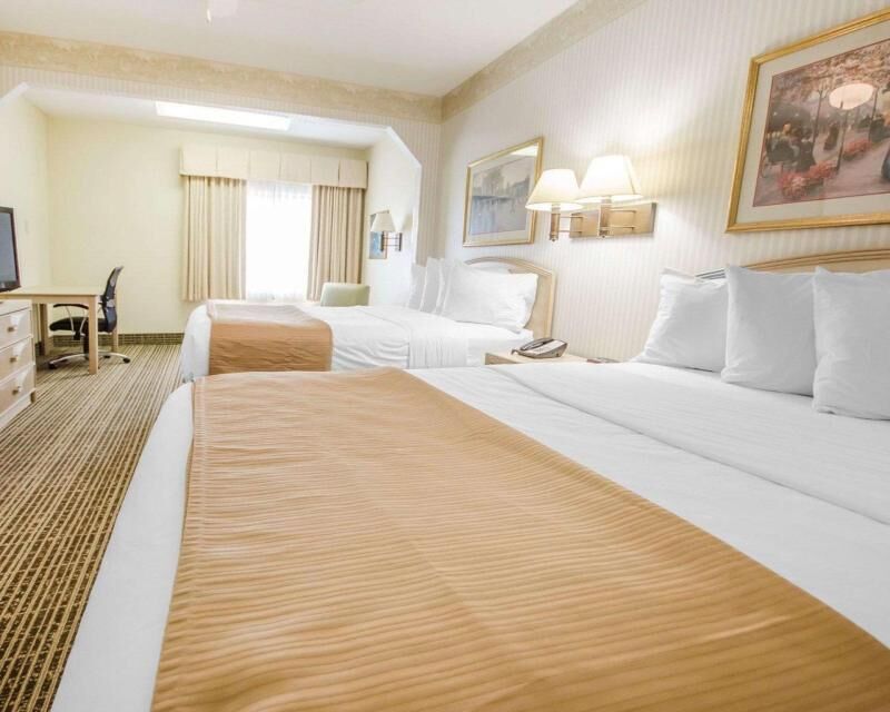 Premium bedding, pillow-top beds, desk, iron/ironing board