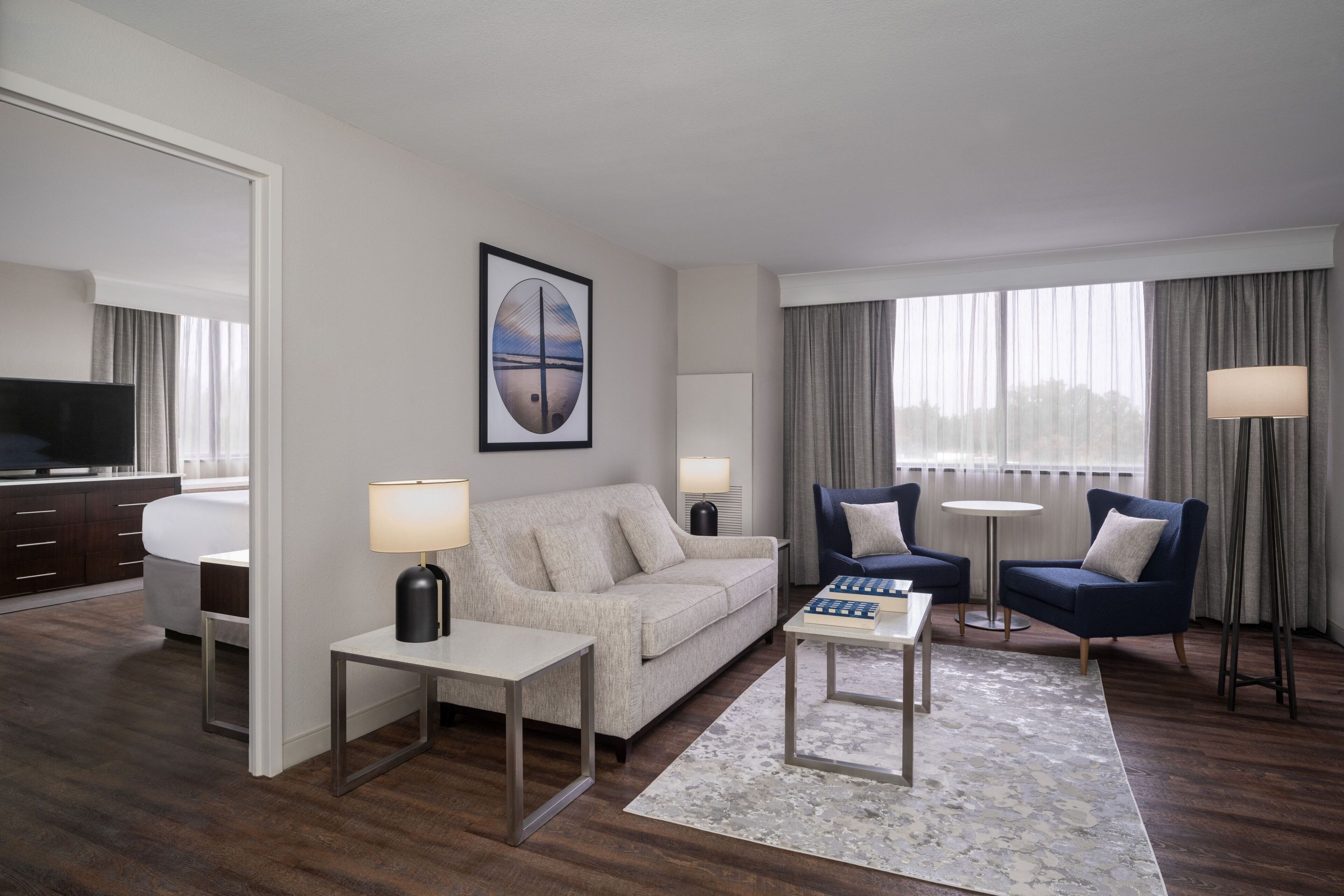 suite, 1 bedroom | premium bedding, desk, laptop workspace, blackout curtains