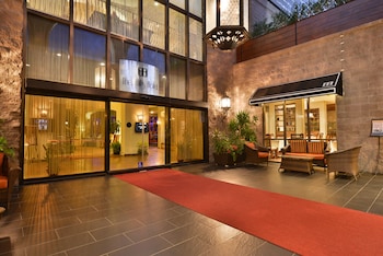 Hotel exterior and entrance at The Hills Hotel