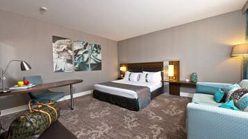 Ropa de cama de alta calidad y minibar