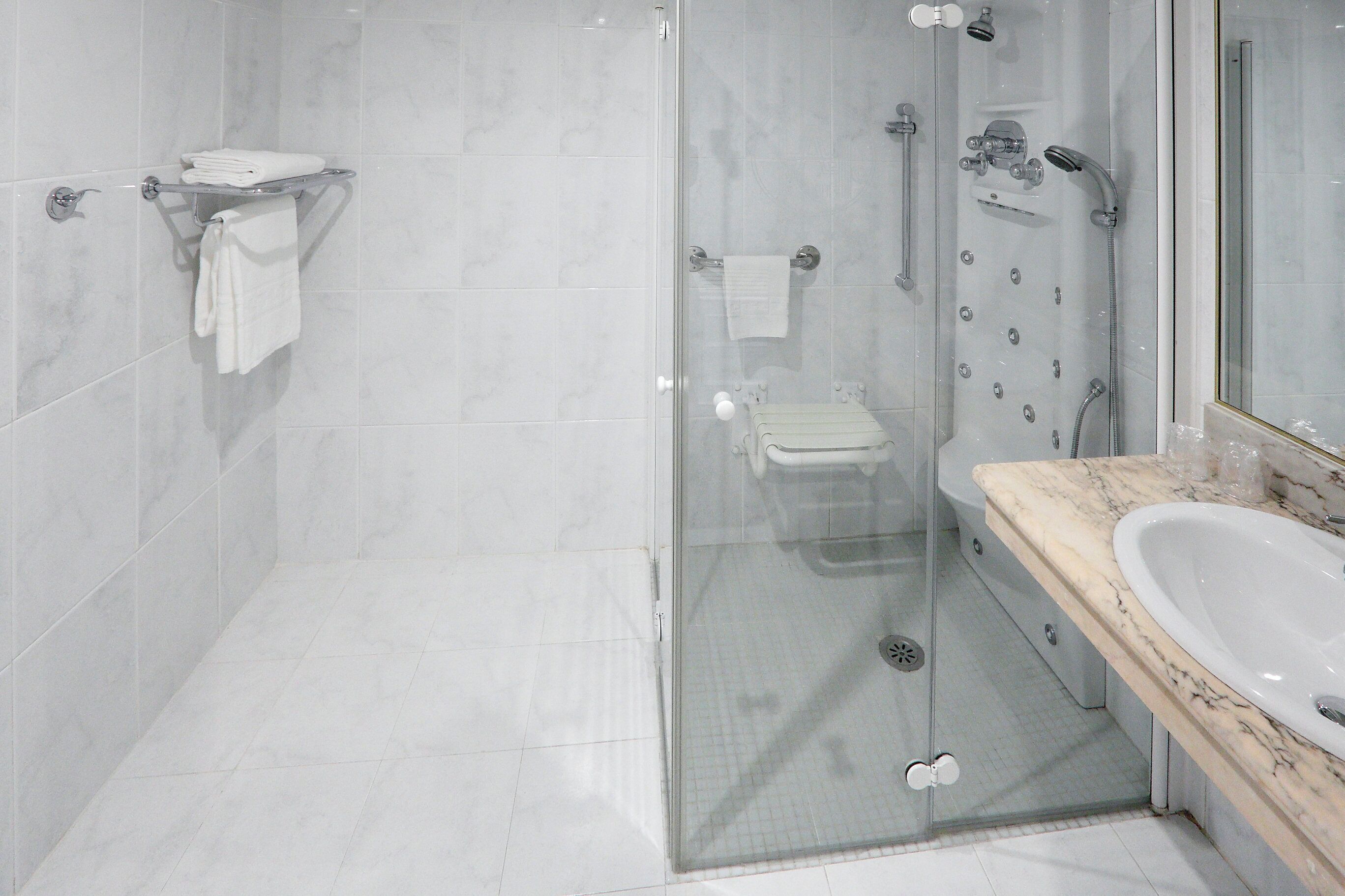 free toiletries, hair dryer, towels