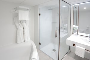 Free toiletries, hair dryer, towels