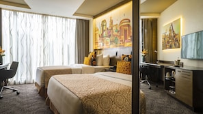 Premium bedding, memory foam beds, in-room safe, individually decorated