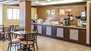 Free daily self-serve breakfast