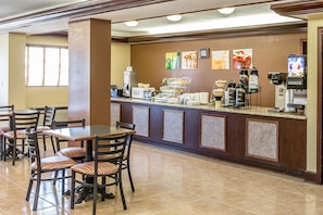 Free daily self-serve breakfast