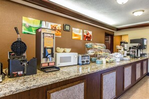 Free daily self-serve breakfast