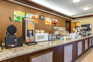 Free daily self-serve breakfast