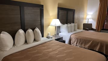 Desk, free WiFi, bed sheets