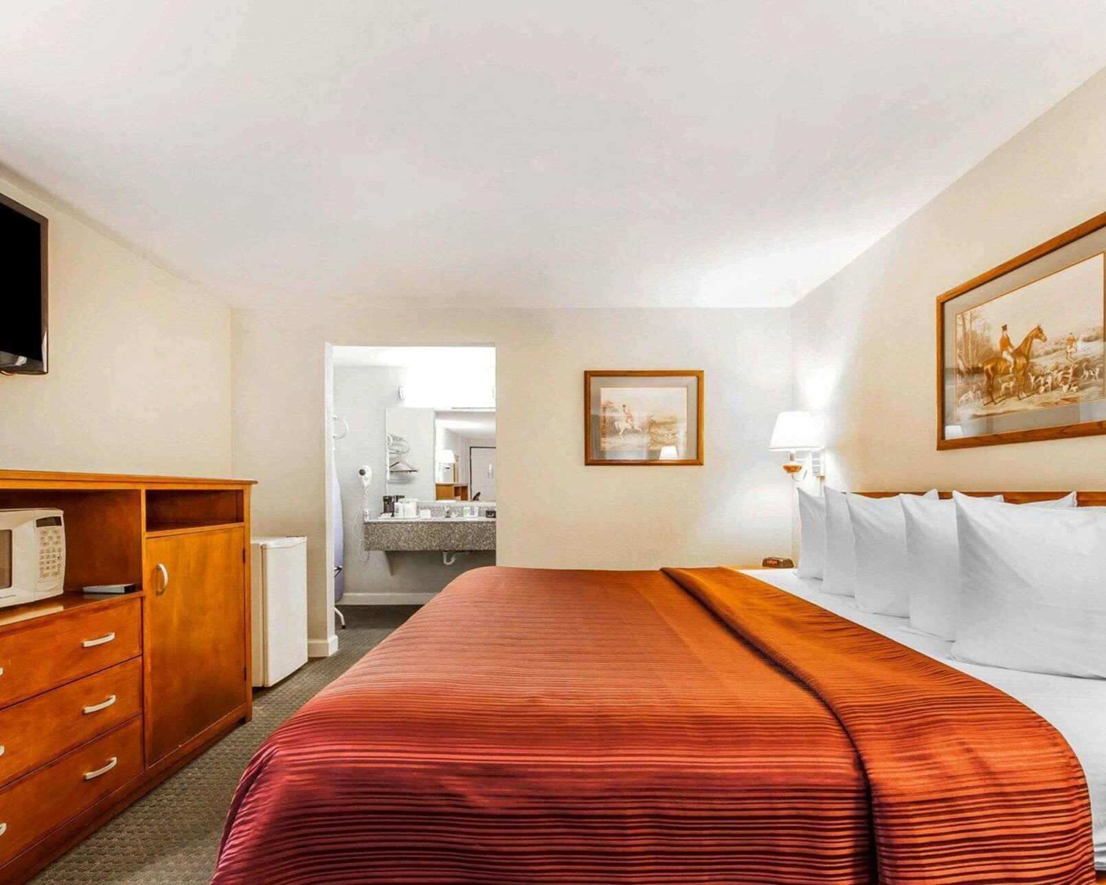 Desk, free WiFi, bed sheets