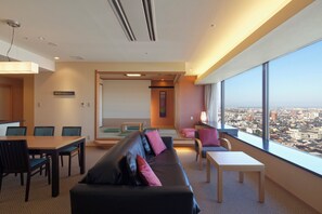 Residential suite, Non smoking, For 3 or more guests, the futon setup will be a self-service. | Living area | LCD TV - Kanazawa Tokyu Hotel (Kanazawa)