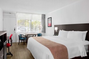 In-room safe, desk, laptop workspace, blackout drapes