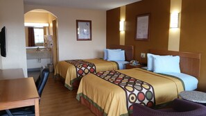 Desk, iron/ironing board, free cribs/infant beds, travel crib